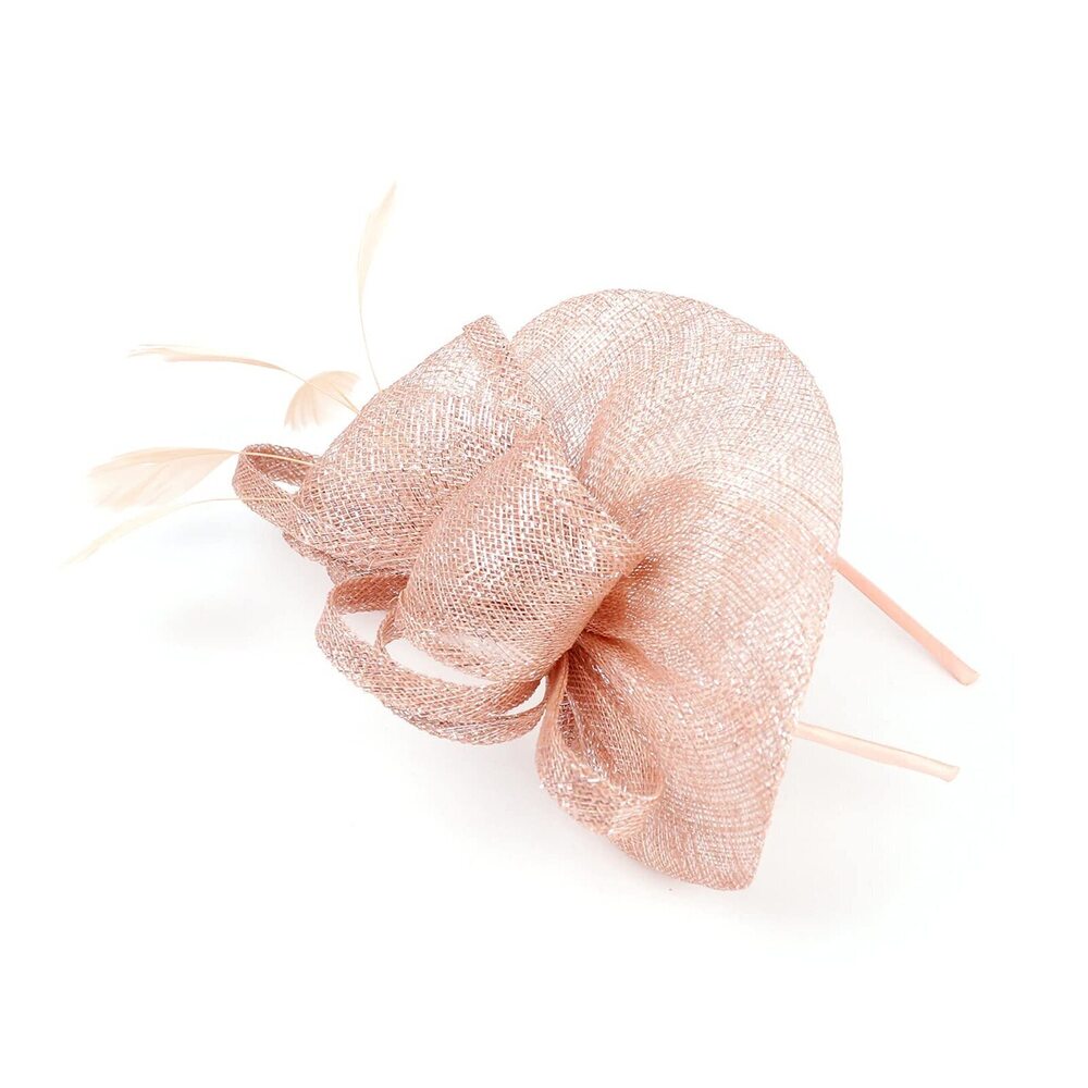 8933 Sinamay Fascinator Hats For Women Wedding Tea Party Headband Flower - Picture 6 of 7